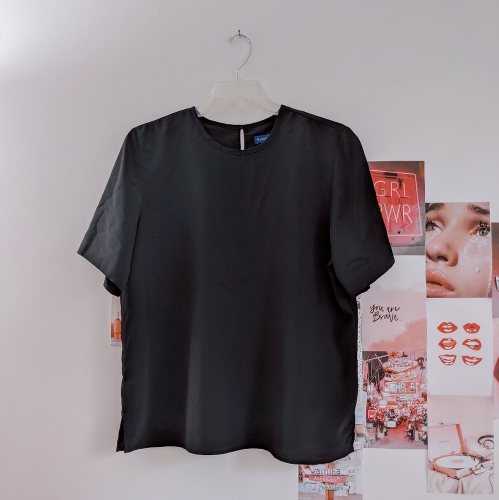 Karen Scott Black Blouse Size L